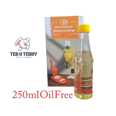 Picture of 2 in 1 Plastic Manual Dumpling Momo Maker Molds Dough Dumpling Press Tool Chinese Jiaozi Mold Cooking Wrapper Dumpling Maker Kitchen Tools And 250 ml Oil Free