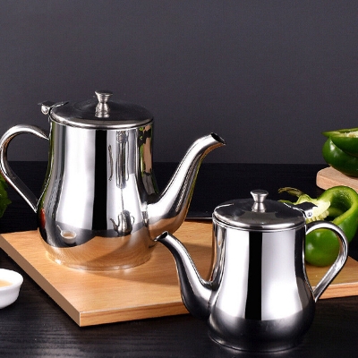 Picture of 410ml Stainless Steel Oil Tank Large Capacity Oil Bottle Kitchen Oil Filter Pot Soy Sauce Vinegar Container Coffee Pot