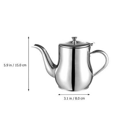 Picture of 410ml Stainless Steel Oil Tank Large Capacity Oil Bottle Kitchen Oil Filter Pot Soy Sauce Vinegar Container Coffee Pot