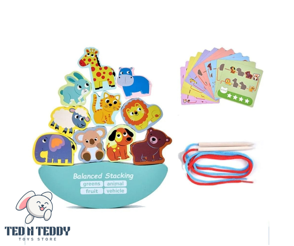 Picture of Game Blocks Beading Toy Intelligence Game Puzzle Kids Wooden Puzzle Toy