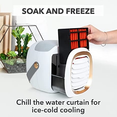 Picture of Air Cooler USB  Desktop Portable Refrigeration Humidification Night Light Air Conditioning Fan