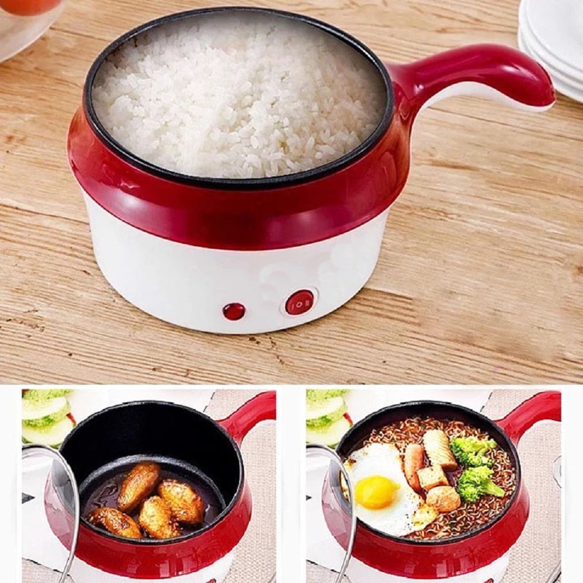 Picture of Multicooker, Exclusive Electric Mini Multicooker, High Quality Cooking Pot, Grill and Steaming Pot, Mini Rice Cooker, Frying Pan, Electric Cooker, Top Selling & Best Multicooker in Bangladesh