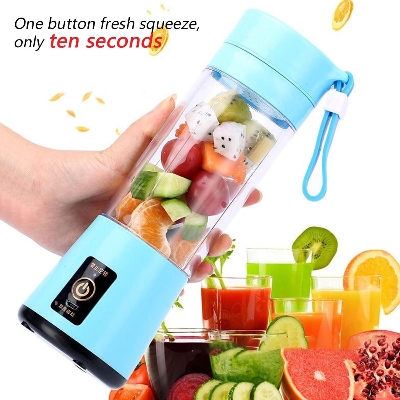 Picture of Portable Juicer Electric 4 Blades USB Rechargeable Smoothie Blender Machine Mixer Mini Juice Cup Maker fast Blenders food processor