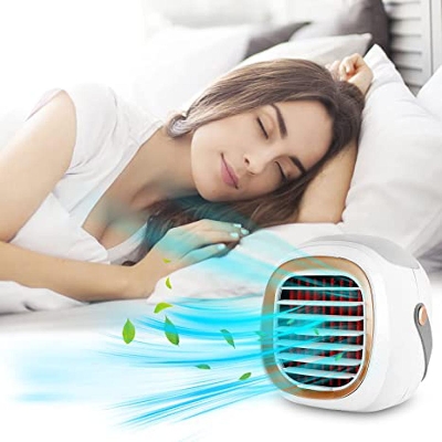 Picture of Air Cooler USB Charging Desk Desktop Portable Refrigeration Humidification Night Light Air Conditioning Fan