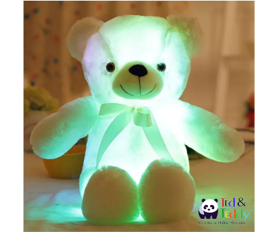 Picture of Hot Led Light Up Teddy Bear Stuffed Animals Plush Toy Colorful Glowing Teddy Bear 2.5 Feet