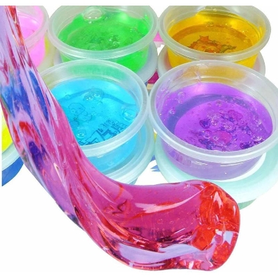 Picture of Box Of 6 Pcs Gel Clay Slime Set Bowls Play Dough For Kids 6 Colors