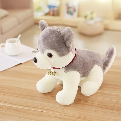 Picture of Cute Husky Dog Soft Toy Doll for Baby