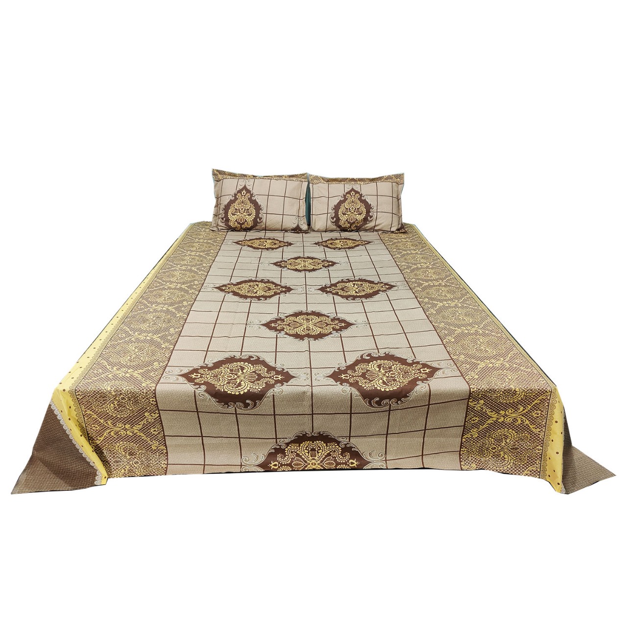Buy Double Bed Sheet with Two Pillow Covers at best price in Bangladesh