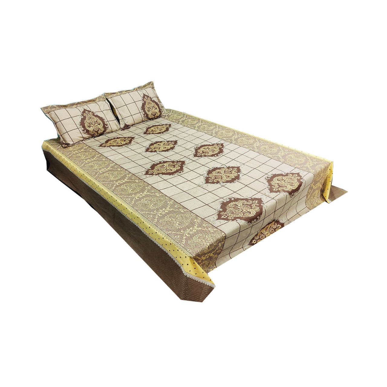 Buy Double Bed Sheet with Two Pillow Covers at best price in Bangladesh