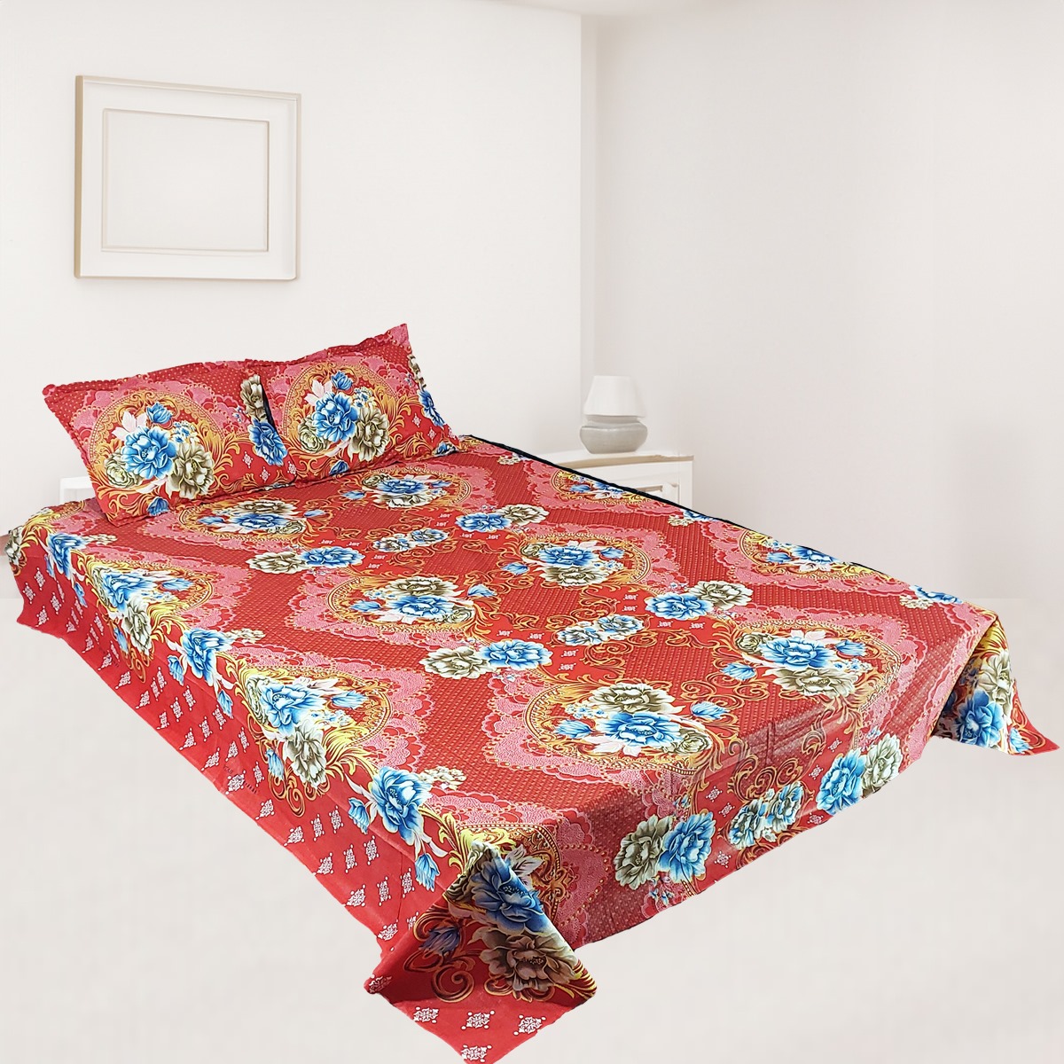 Buy Double Bed Sheet with Two Pillow Covers at best price in Bangladesh