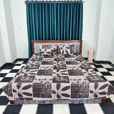 Buy cotton-king-size-bed-sheet-set-3-piece-comfortable-set-with-2-pillowcases at best price in Bangladesh