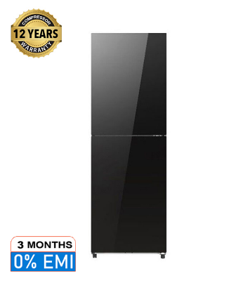 Buy Hisense 277 Liter Top Mount Inverter Glass Door Refrigerator (RT1G276NAB/BD3) Black  at Best Price In Bangladesh