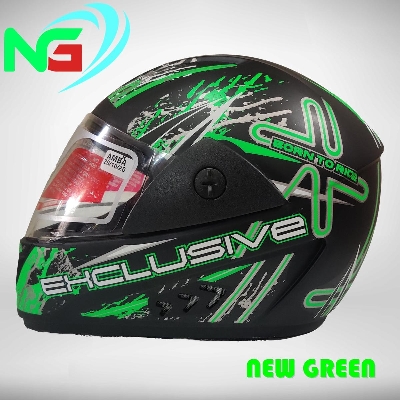 Picture of EXCLUSIVE  Full Face Helmet -Mat black And Green Graphics