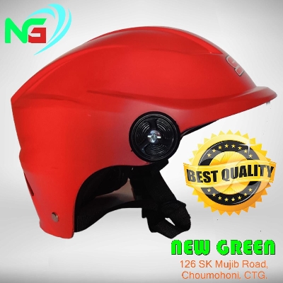 Picture of Sfm Half-Helmet Open Face Helmets- Red - Helmet - Helmet - Helmet - Helmets For Bike