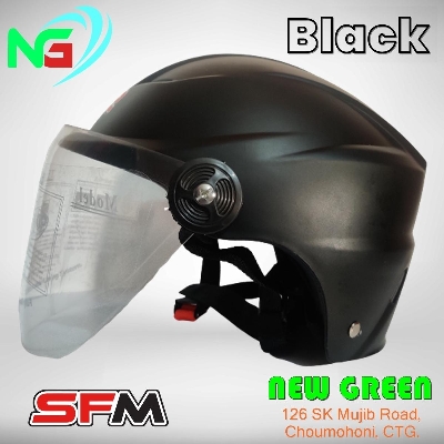 Picture of Bike Half-Helmet Open Face Helmets With White Glass - Helmet - Helmets For Bike