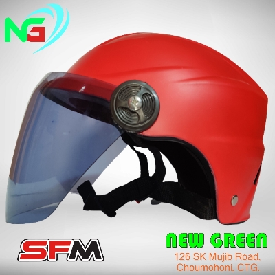 Picture of Bike Half-Helmet Open Face Helmets With White Glass - Helmet - Helmets For Bike