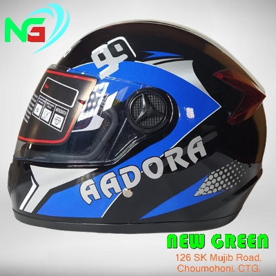 Picture of Bike Helmets AADORA Full Face Helmet Black And Blue Graphics