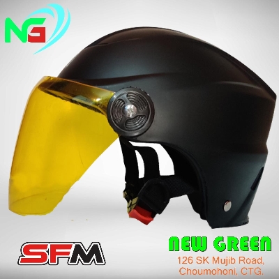 Picture of Bike Half-Helmet Open Face Helmets With Glass - Helmet - Helmet - Helmets For Bike