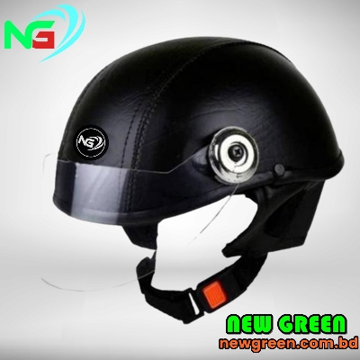 Picture of Motorbike Helmet Leather Open Face Indian Stylish Bike Helmet