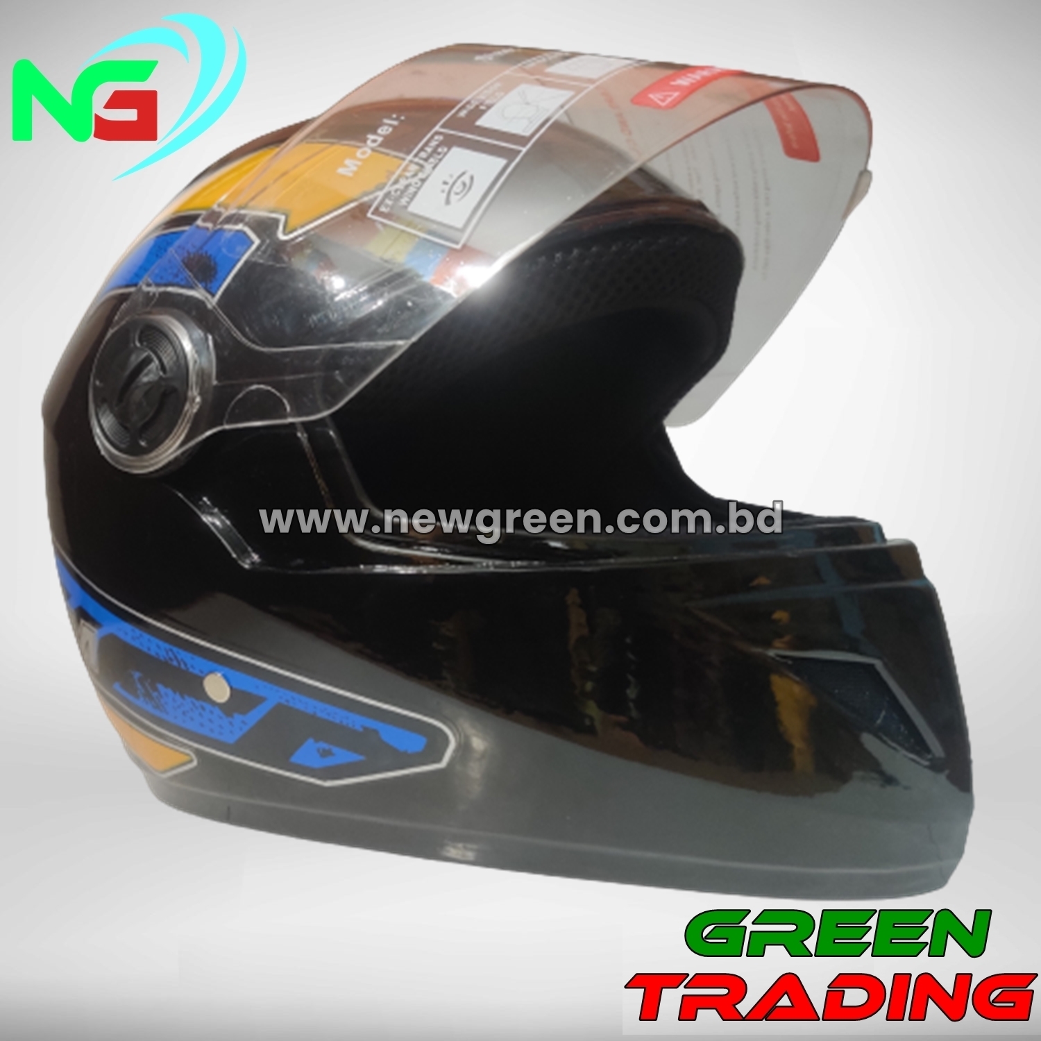 Picture of BIKE FULL FACE BIKE HELMET STM- Black Blue and Red