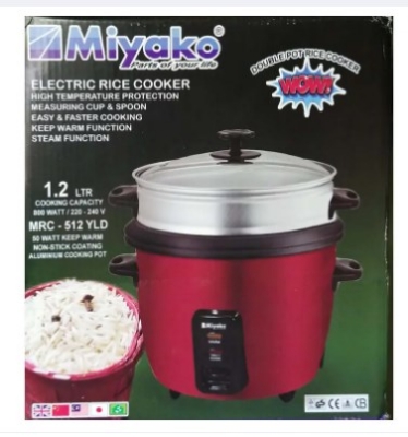 Buy    Miyako 1.2 LTR Double Pot Rice Cooker MRC-512YLD by Akash Enterprise BD  at Best Prices in Bangladesh