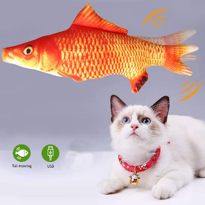 Buy Electric Moving Fish Cat Toy, Realistic Plush Simulation Electric Wagging Fish Cat Toy Catnip Kicker Toys, Funny Interactive Pets Pillow Chew Bite Kick Supplies for Cat Kitten Kitty (Carp) at Best Price In Bangladesh
