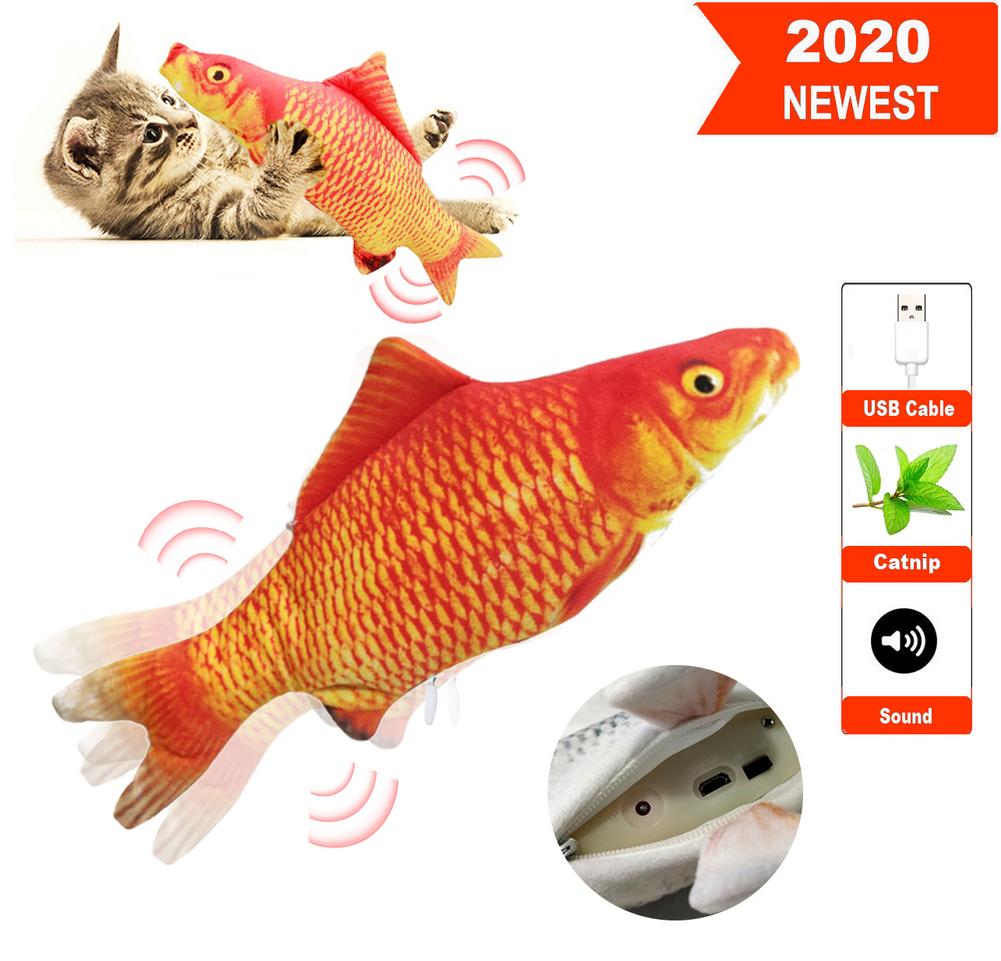 Buy Electric Moving Fish Cat Toy, Realistic Plush Simulation Electric Wagging Fish Cat Toy Catnip Kicker Toys, Funny Interactive Pets Pillow Chew Bite Kick Supplies for Cat Kitten Kitty (Carp) at Best Price In Bangladesh