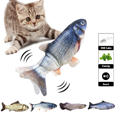 Buy Electric Moving Fish Cat Toy, Realistic Plush Simulation Electric Wagging Fish Cat Toy Catnip Kicker Toys, Funny Interactive Pets Pillow Chew Bite Kick Supplies for Cat Kitten Kitty (Carp) at Best Price In Bangladesh