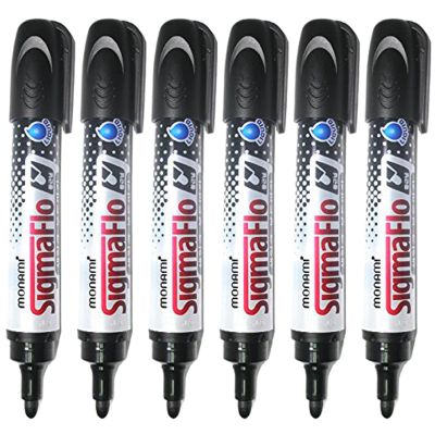 Buy monami-sigmaflo-white-board-marker-round-tip-black-6-pcs at Best Prices in Bangladesh