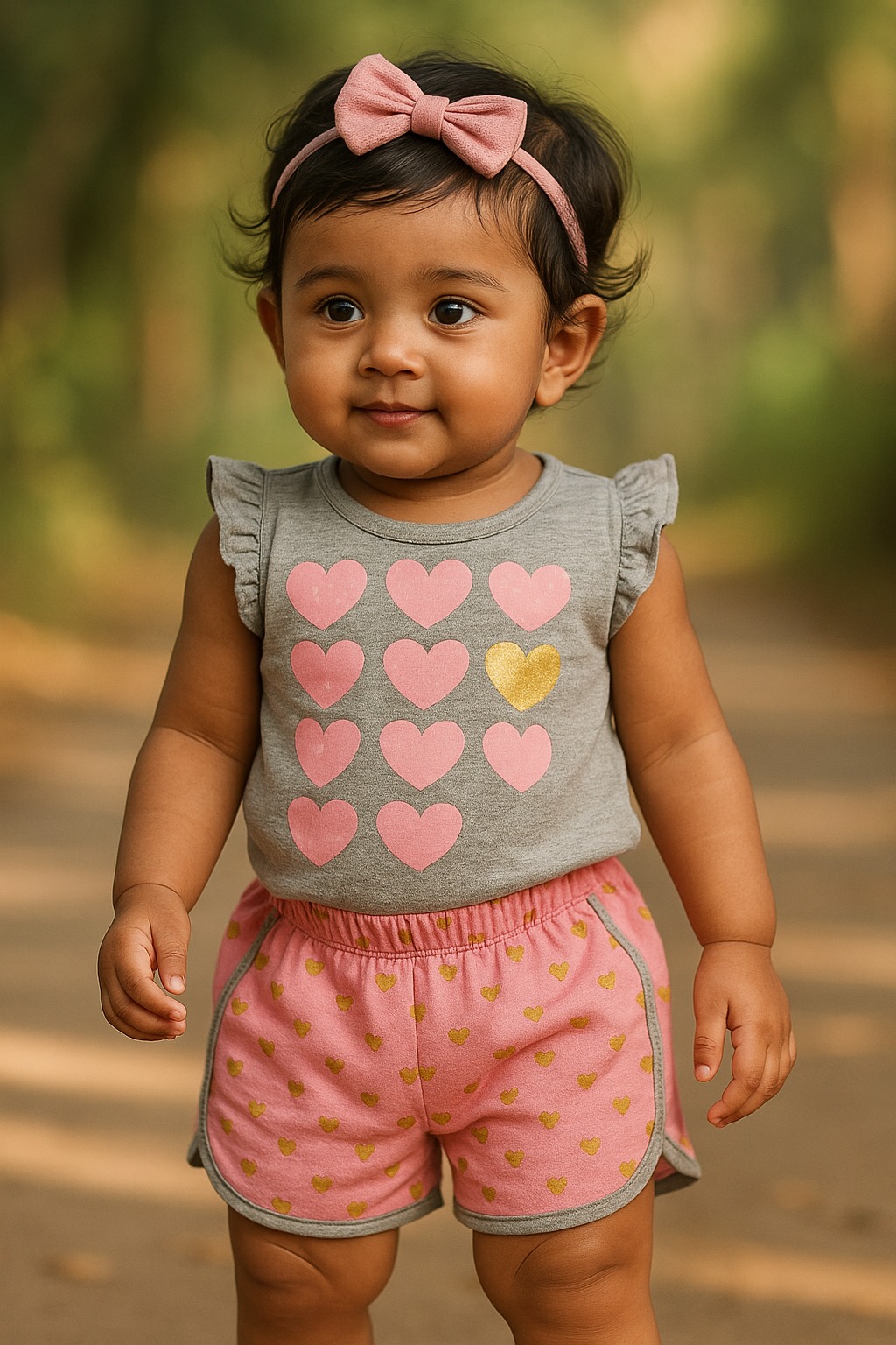 Picture of  Girls Stylish Fashionable Top Buttom Set