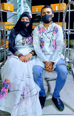 Buy stylesh-fashionable-best-hand-print-half-silk-saree-and-cotton-mixed-panjabi-for-man-and-women at Best Prices in Bangladesh