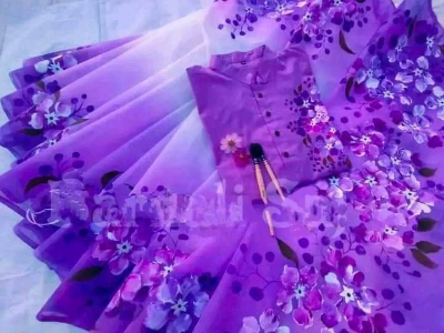 Buy stylesh-fashionable-best-hand-print-half-silk-saree-and-cotton-mixed-panjabi-for-man-and-women at Best Prices in Bangladesh