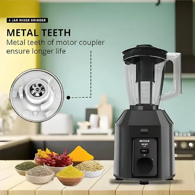 Buy Havells Hexo Plus 4 Jars 1100 Watts Mixer Grinder COPPER Heavy Duty Black  Online