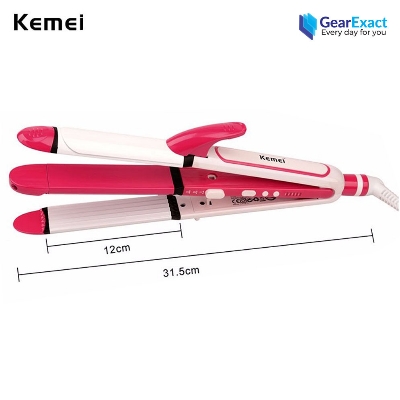 Picture of Kemei KM-3304 StyleCare Essential 3 in 1 Straight, Curl & Crimp for Women