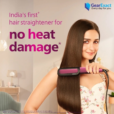 Picture of Philips BHS522/00 NourishCare & SilkProtectCare with Heat Protection Hair Straightener for Women