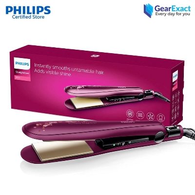 Picture of Philips BHS738/00 Kerashine Titanium Wide Plate Hair Straightener Silkprotect for Women