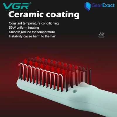 Picture of VGR V-592 Hair Straightener Hot Comb and Brush for Women