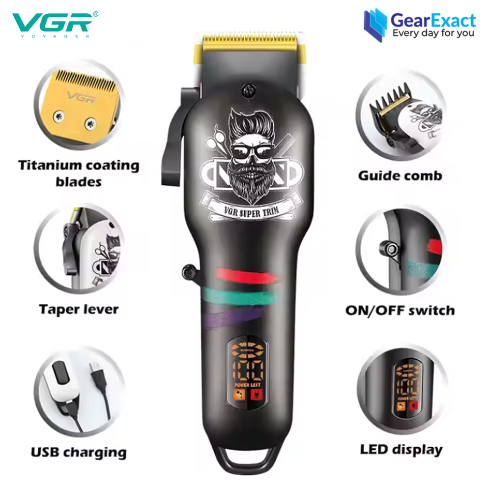 Picture of VGR V-699 Cord and Cordless Hair Clipper Salon Series with Taper Lever Adjustment for Men