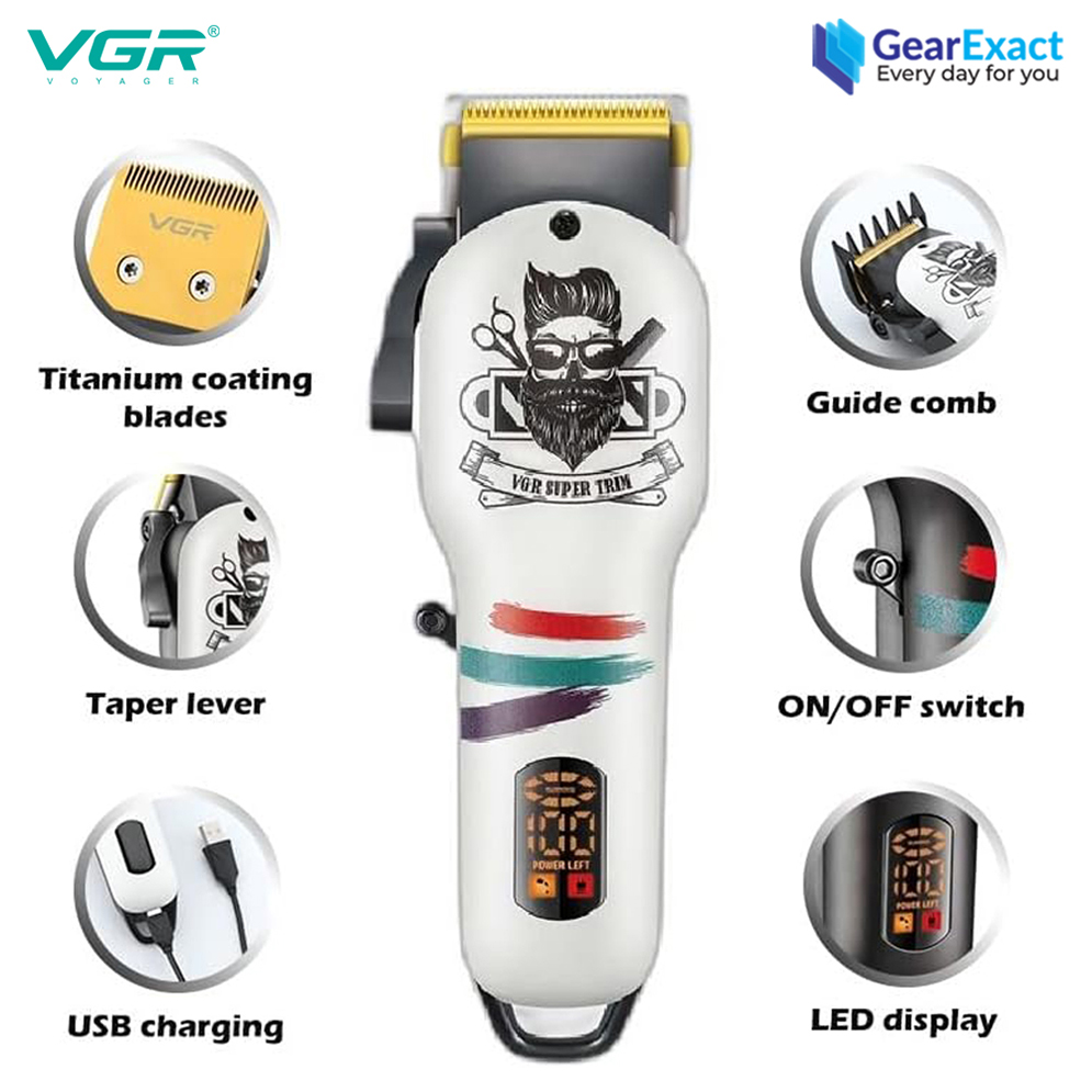 Picture of VGR V-699 Cord and Cordless Hair Clipper Salon Series with Taper Lever Adjustment for Men