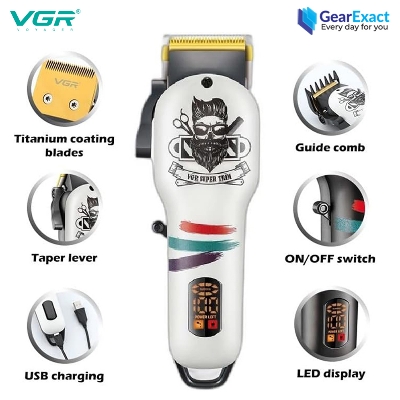 Picture of VGR V-699 Cord and Cordless Hair Clipper Salon Series with Taper Lever Adjustment for Men