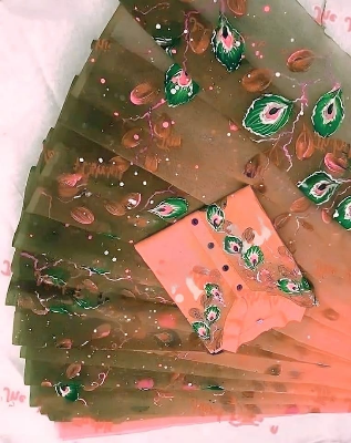 Buy stylesh-fashionable-best-hand-print-half-silk-saree-and-cotton-mixed-panjabi-for-man-and-women-  at Best Prices in Bangladesh