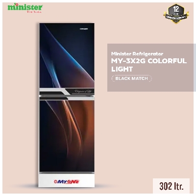 Picture of MYONE  MY-3X2G COLORFUL LIGHT BLACK MATCH-Refrigerator 302 litter