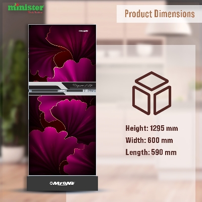 Picture of MYONE 165 Liter Frost Type Top Mount Refrigerator Pink Glow Black Match-165 (MY-1F5G)