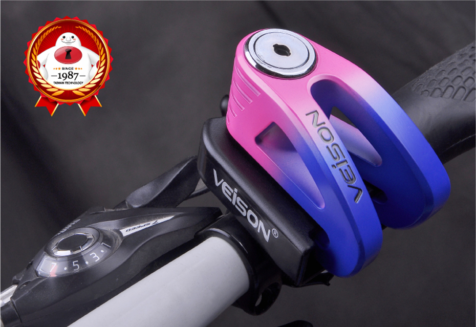 VEISON DX11 6mm Anti Acid Anti-Theft 3 Key Disc Brake Lock Multicolor Bike Doctoronline shop bangladeshothoba.com