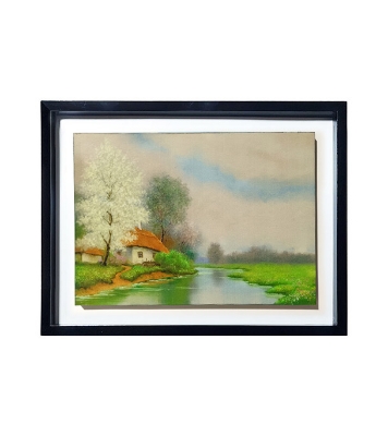 Buy Wooden Photo Frame/Canva-Village Gap 12x15 inch   Online at Best Price