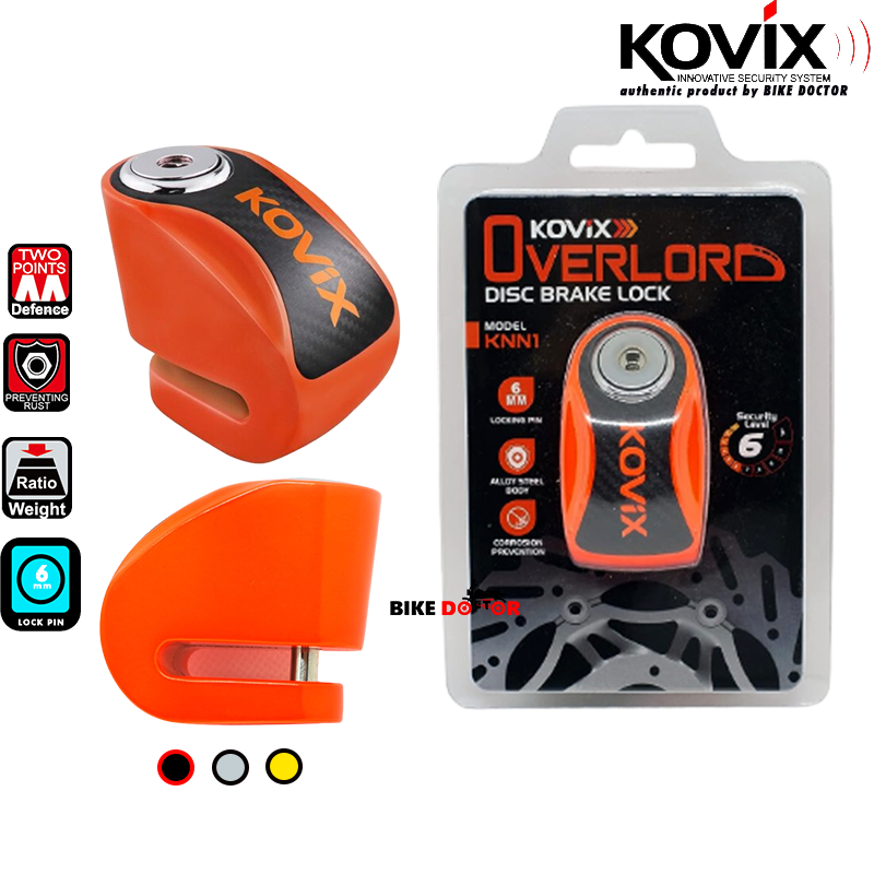 KOVIX OVERLOAD KNN1 6mm DISC LOCK for Motorcycle & Scooter ANTI-CORROSION PUSH DOWN LOCK (Random Color) 1 Piece Bike Doctoronline shop bangladeshothoba.com
