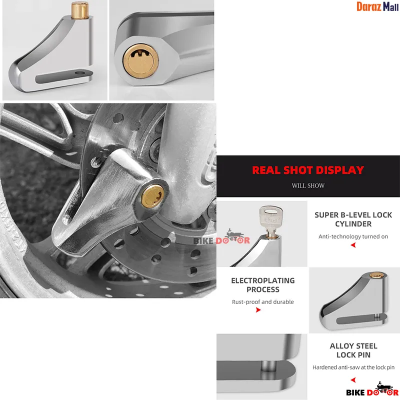 Universal Disc Brake Lock Rust Proof Durable Anti-Theft (Non Acid Proof) Copper Cylinder with 2 Keys Bike Doctoronline shop bangladeshothoba.com
