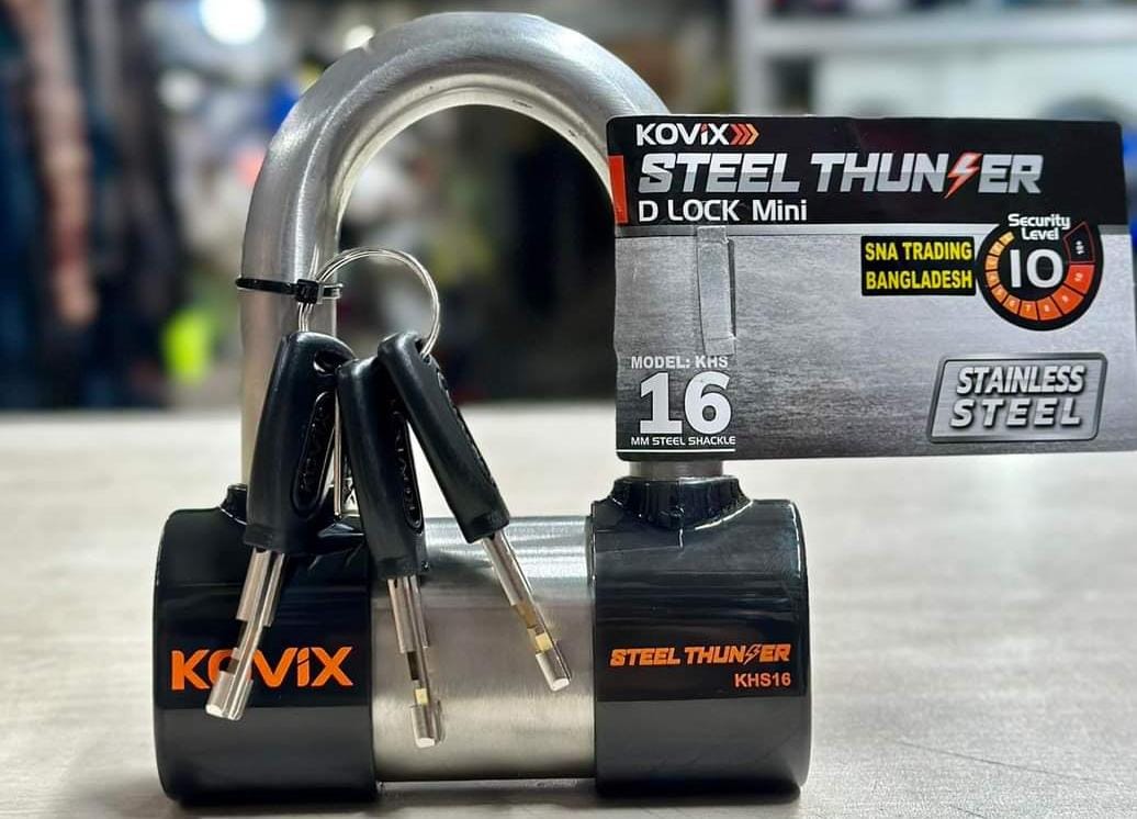 KOVIX KHS 16mm Steel Shackle Disc U Lock for Motorcycle with 3 Keys 1 Piece Bike Doctoronline shop bangladeshothoba.com