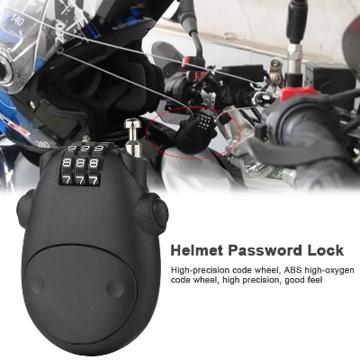 Resettable Mini Helmet Lock – High-Precision 3-Digit Combination Code, Steel Cable Anti-Theft Lock for Motorcycle, Bicycle, and Travel Luggage (Adjustable Wire Length, Lightweight, Portable) Bike Doctoronline shop bangladeshothoba.com