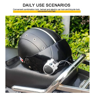 Resettable Mini Helmet Lock – High-Precision 3-Digit Combination Code, Steel Cable Anti-Theft Lock for Motorcycle, Bicycle, and Travel Luggage (Adjustable Wire Length, Lightweight, Portable) Bike Doctoronline shop bangladeshothoba.com